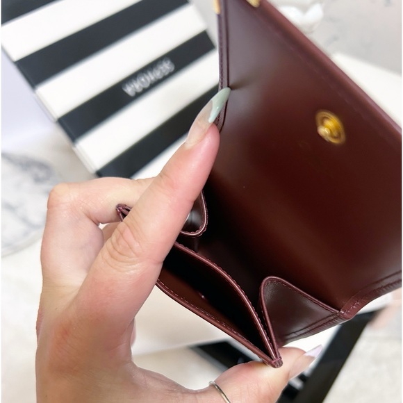 Authentic Cartier Vintage Maroon Coin Pouch / Change Wallet / Purse - Picture 6 of 10